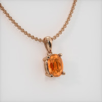 0.93 Ct. Gemstone Pendant, 14K Rose Gold 2