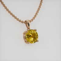 2.10 Ct. Gemstone Pendant, 14K Rose Gold 2