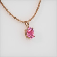 1.74 Ct. Padparadscha Sapphire Pendant, 14K Rose Gold 2
