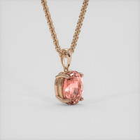 3.02 Ct. Padparadscha Sapphire Pendant, 14K Rose Gold 2