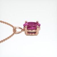 1.14 Ct. Purplish Pink Sapphire Pendant, 14K Rose Gold 3
