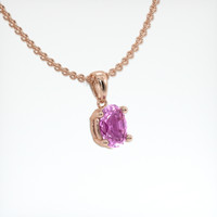 0.53 Ct. Purple Sapphire Pendant, 14K Rose Gold 2