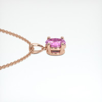 0.53 Ct. Purple Sapphire Pendant, 14K Rose Gold 3