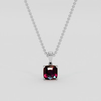 2.02 Ct. Purplish Red Ruby Pendant, Silver 1