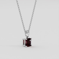 2.02 Ct. Purplish Red Ruby Pendant, Silver 2