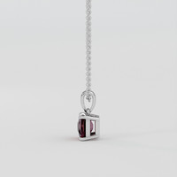 2.02 Ct. Purplish Red Ruby Pendant, Silver 3