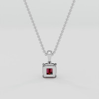 2.02 Ct. Purplish Red Ruby Pendant, Silver 4