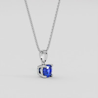 0.37 Ct. Blue Sapphire Pendant, Silver 2