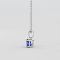 0.37 Ct. Blue Sapphire Pendant, Silver 3