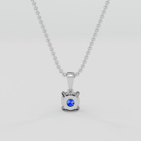 0.37 Ct. Blue Sapphire Pendant, Silver 4