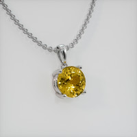 2.10 Ct. Gemstone Pendant, 14K White Gold 2