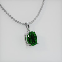 0.72 Ct. Gemstone Pendant, 14K White Gold 2