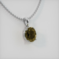 1.69 Ct. Gemstone Pendant, 14K White Gold 2