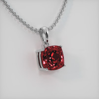 3.10 Ct. Gemstone Pendant, 14K White Gold 2