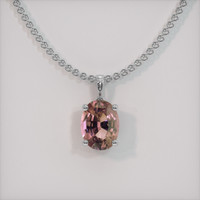 1.63 Ct. Padparadscha Sapphire Pendant, 14K White Gold 1