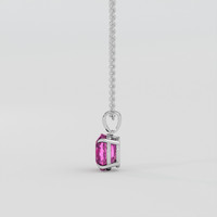 2.33 Ct. Pink Sapphire Pendant, 14K White Gold 3