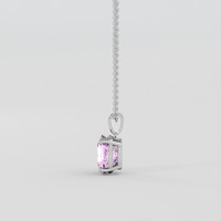 3.50 Ct. Purplish Pink Sapphire Pendant, 14K White Gold 3