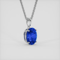 5.03 Ct. Blue Sapphire Pendant, 14K White Gold 2