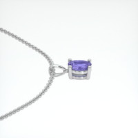 0.27 Ct. Bluish Purple Sapphire Pendant, 14K White Gold 3