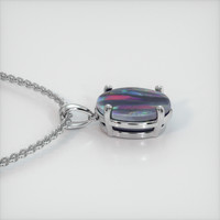 0.85 Ct. Multi Color Opal Pendant, 18K White Gold 3