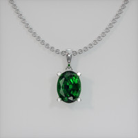 0.72 Ct. Gemstone Pendant, 18K White Gold 1