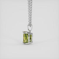 2.04 Ct. Yellowish Green to Brownish Orange Alexandrite Pendant, 18K White Gold 3