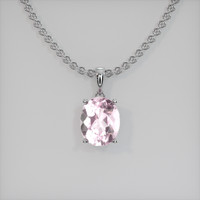 2.60 Ct. Gemstone Pendant, 18K White Gold 1