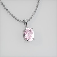 2.60 Ct. Gemstone Pendant, 18K White Gold 2