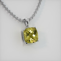 4.55 Ct. Gemstone Pendant, 18K White Gold 2