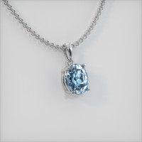 1.85 Ct. Gemstone Pendant, 18K White Gold 2