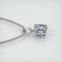 2.76 Ct. Bi Color Sapphire Pendant, 18K White Gold 3