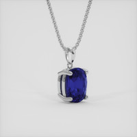 1.68 Ct. Blue Sapphire Pendant, 18K White Gold 2