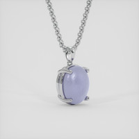 3.27 Ct. Bluish Purple Sapphire Pendant, 18K White Gold 2