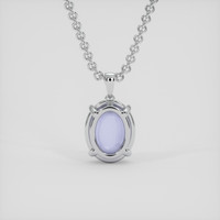 3.27 Ct. Bluish Purple Sapphire Pendant, 18K White Gold 4