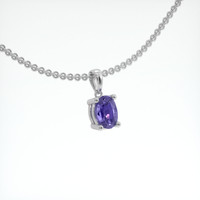 0.27 Ct. Sapphire Pendant, 18K White Gold 2