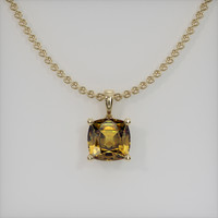 1.61 Ct. Gemstone Pendant, 14K Yellow Gold 1