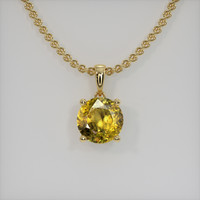 2.10 Ct. Gemstone Pendant, 14K Yellow Gold 1