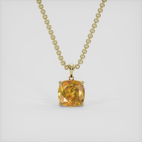 2.13 Ct. Yellowish Brown Sphene (Titanite) Pendant, 14K Yellow Gold 1