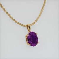 1.47 Ct. Gemstone Pendant, 14K Yellow Gold 2