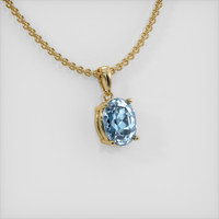 1.85 Ct. Gemstone Pendant, 14K Yellow Gold 2