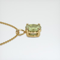 1.08 Ct. Yellowish Green Sapphire Pendant, 14K Yellow Gold 3