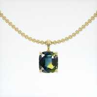 2.05 Ct. Bi Color Sapphire Pendant, 14K Yellow Gold 1