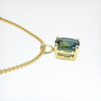 2.05 Ct. Bi Color Sapphire Pendant, 14K Yellow Gold 3
