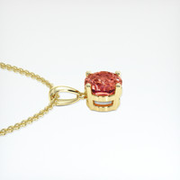 1.07 Ct. Padparadscha Sapphire Pendant, 14K Yellow Gold 3