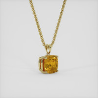 2.13 Ct. Yellowish Brown Sphene (Titanite) Pendant, 18K Yellow Gold 2