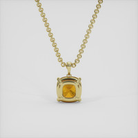 2.13 Ct. Yellowish Brown Sphene (Titanite) Pendant, 18K Yellow Gold 4