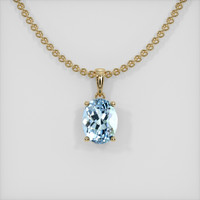 1.85 Ct. Gemstone Pendant, 18K Yellow Gold 1