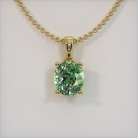 1.56 Ct. Gemstone Pendant, 18K Yellow Gold 1