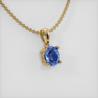 0.41 Ct. Sapphire Pendant, 18K Yellow Gold 2