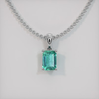 1.10 Ct. Emerald Pendant, Platinum 950 1